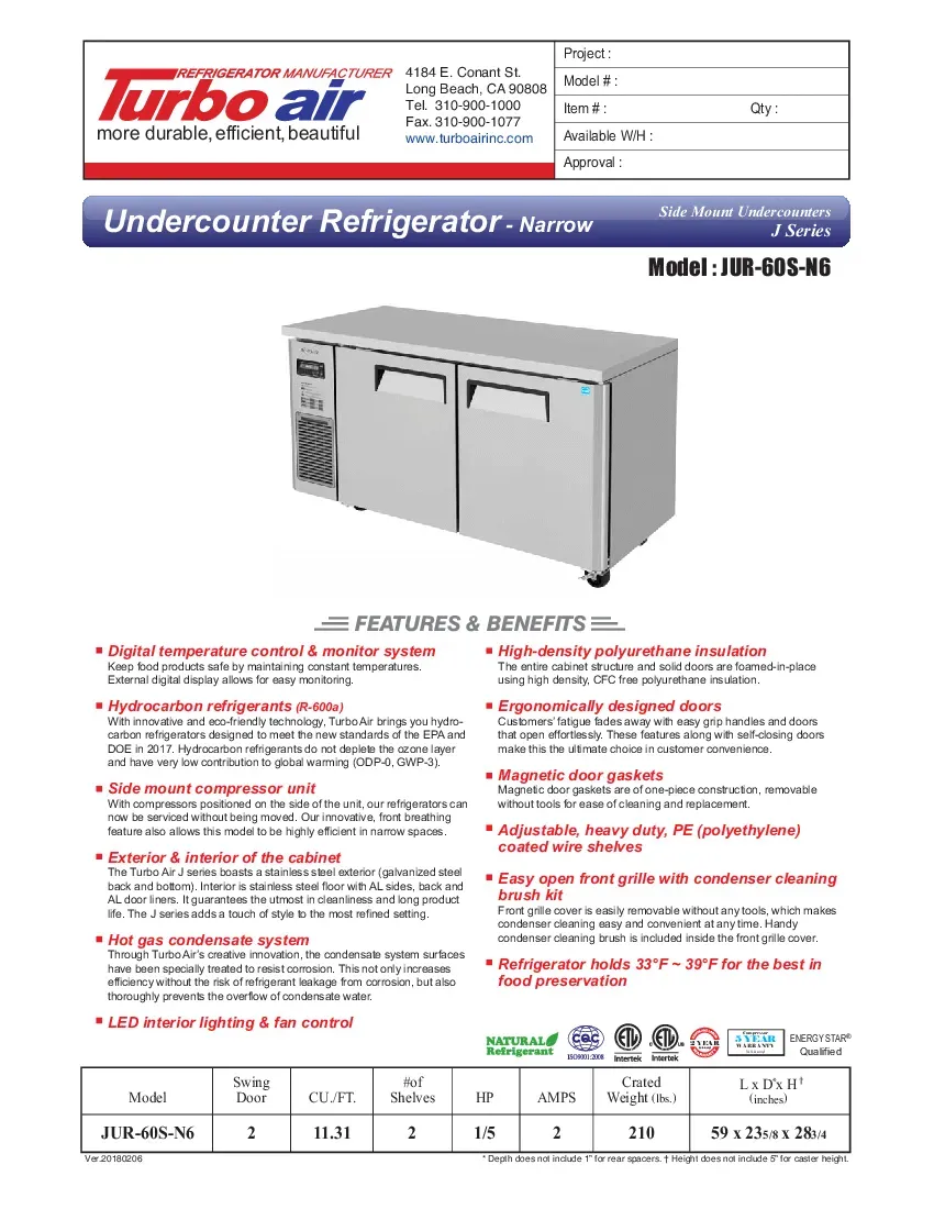 turbo-air-jur-60s-n6-refrigerator-undercounter-reach-in-115v-59-w-stainless-260726slu3vt.pdf