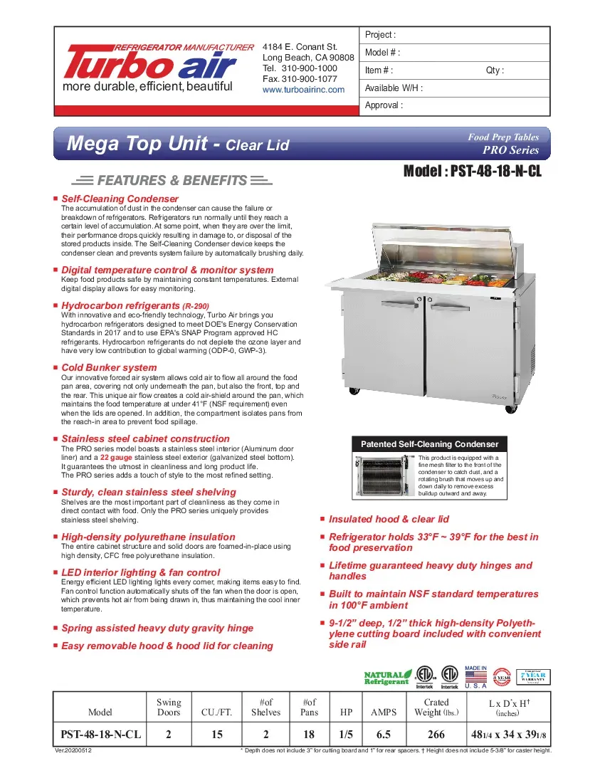 turbo-air-pst-48-18-n-cl-prep-tables-48-25-w-specsheet-260726jn0uwv.pdf