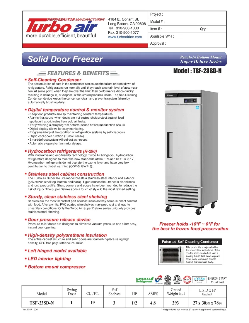 turbo-air-tsf-23sd-n-freezer-reach-in-115v-one-section-self-contained-specs-260719cmmet2.pdf